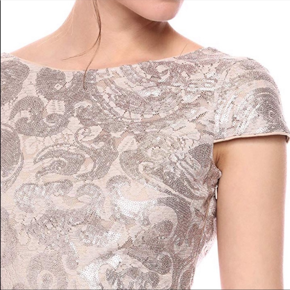 Calvin Klein gold/cream sequin formal dress.